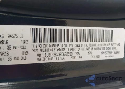 2008 Jeep Patriot Sport z USA, uszkodzony, nr VIN 1J8FF28W38D682558